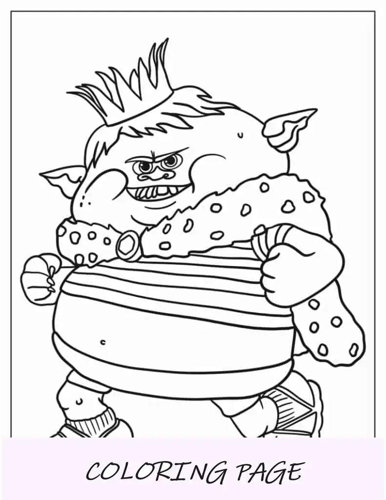 Folha para colorir Easy Prince Gristle para crianças em idade pré-escolar