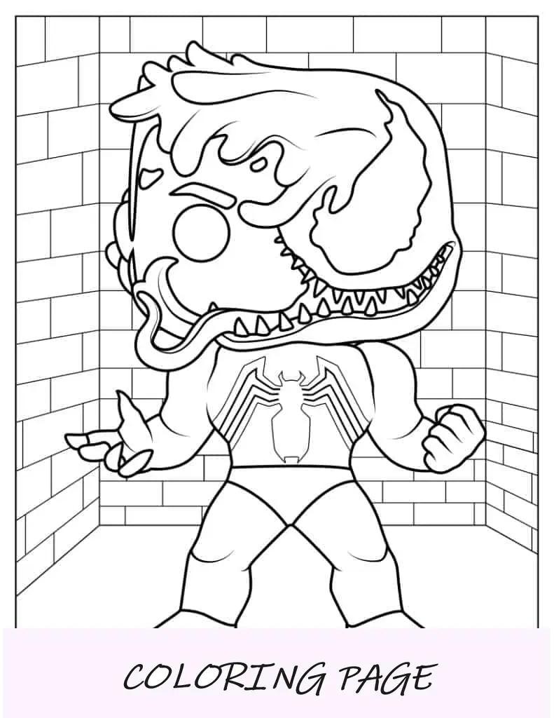 Funko Pop Venom Página para colorear
