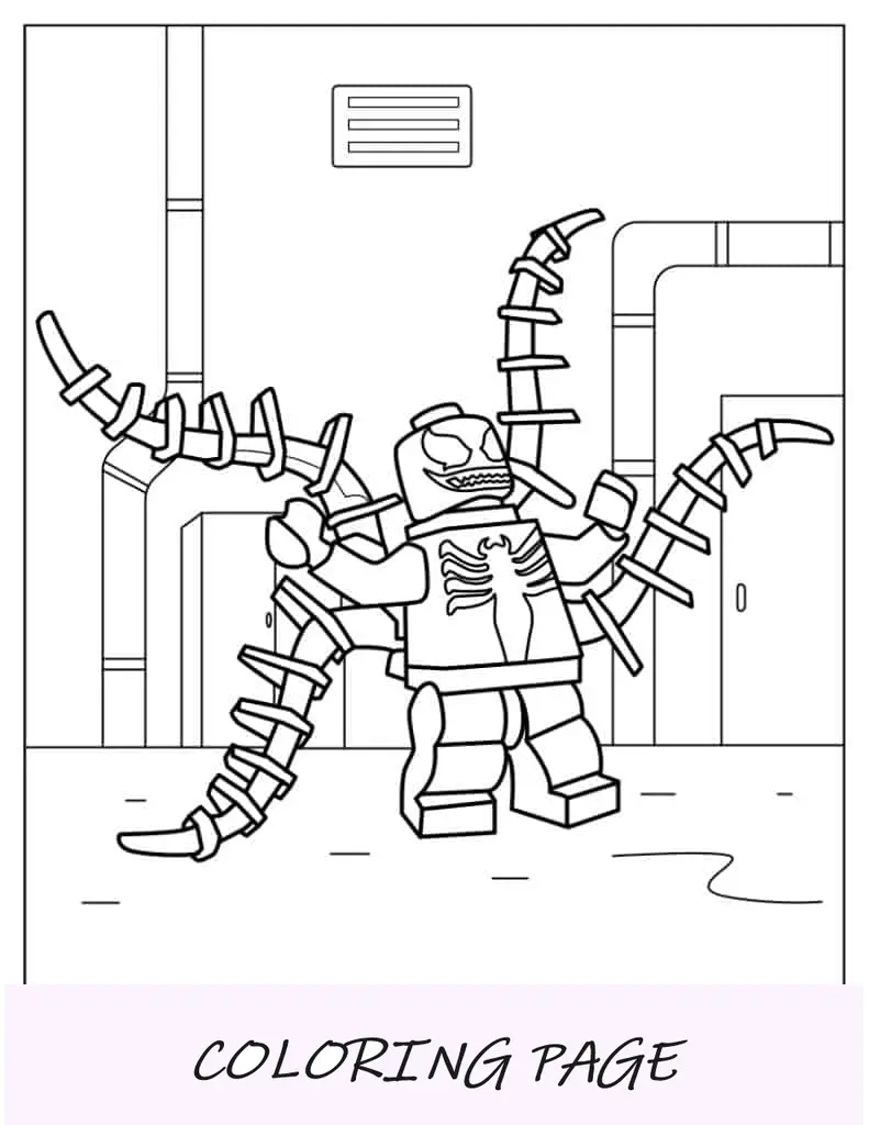 Hoja para colorear de Lego Venom