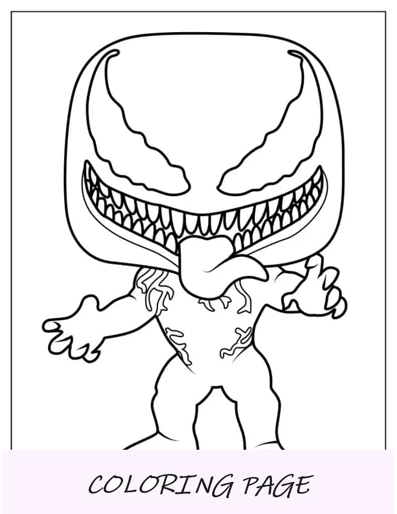 Dibujo para colorear de Venom Funko Pop