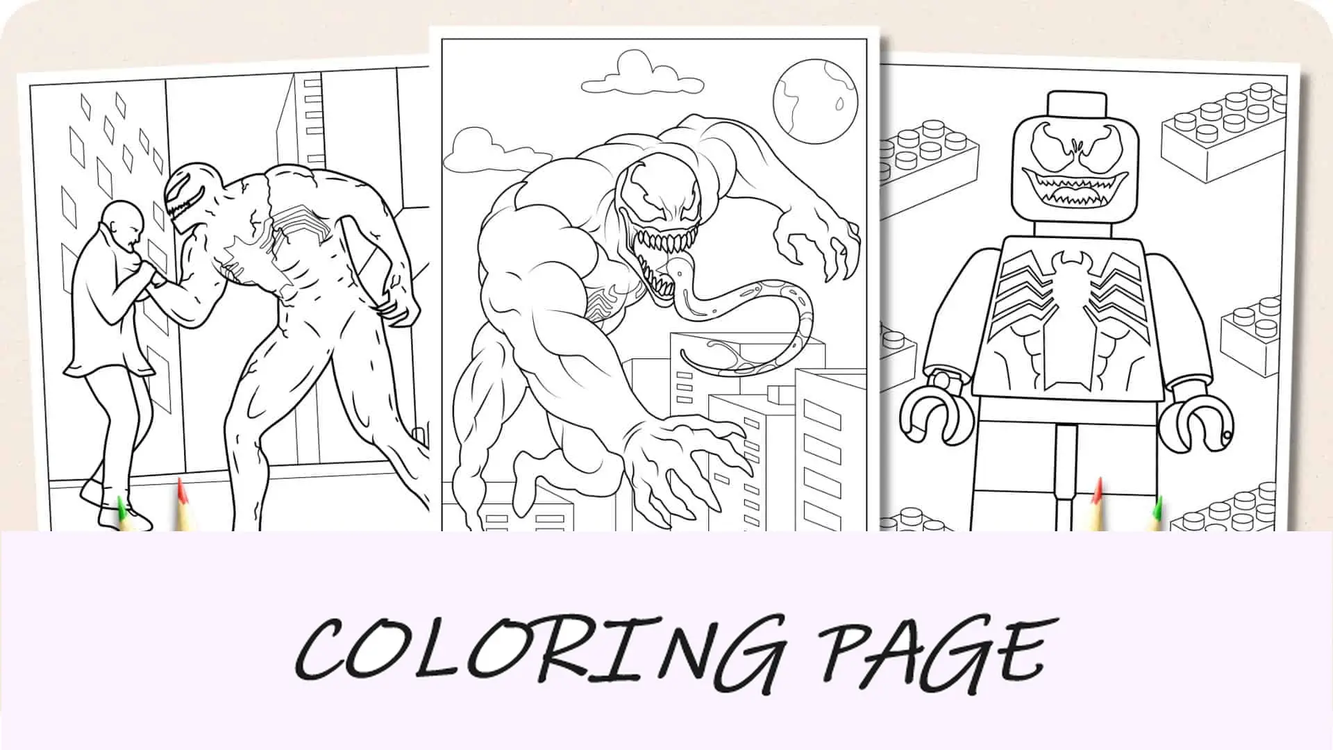 Dibujos para colorear de Venom Imagen destacada
