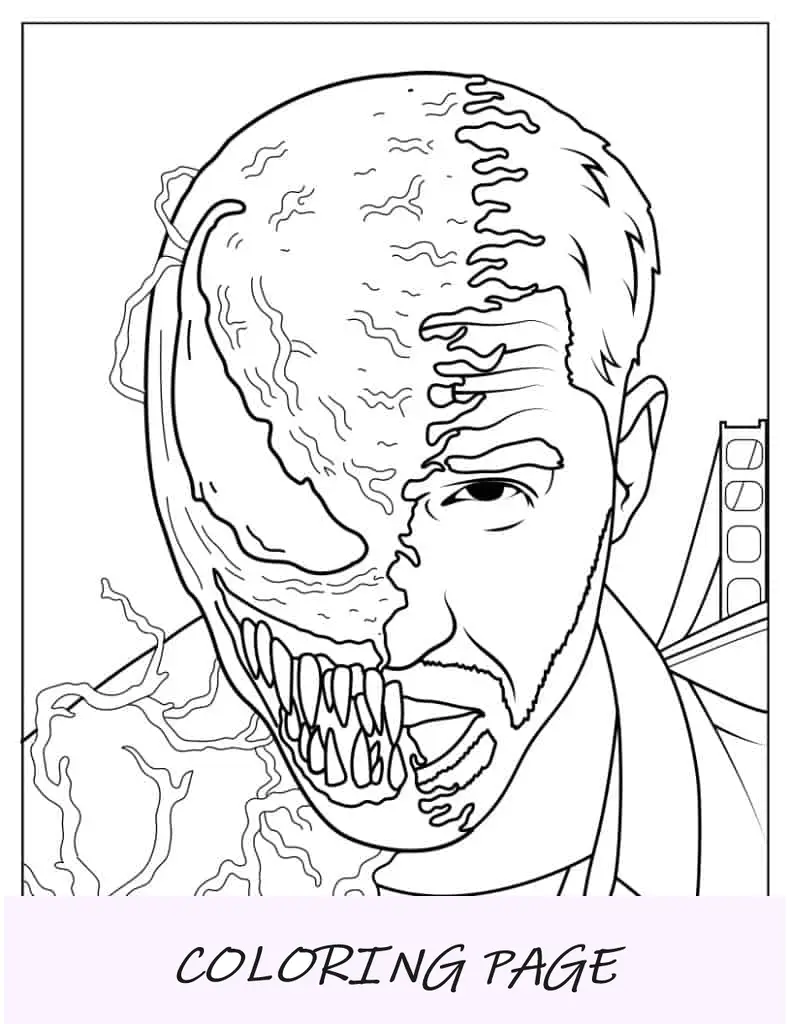 Eddie Brock_Venom Hoja para colorear