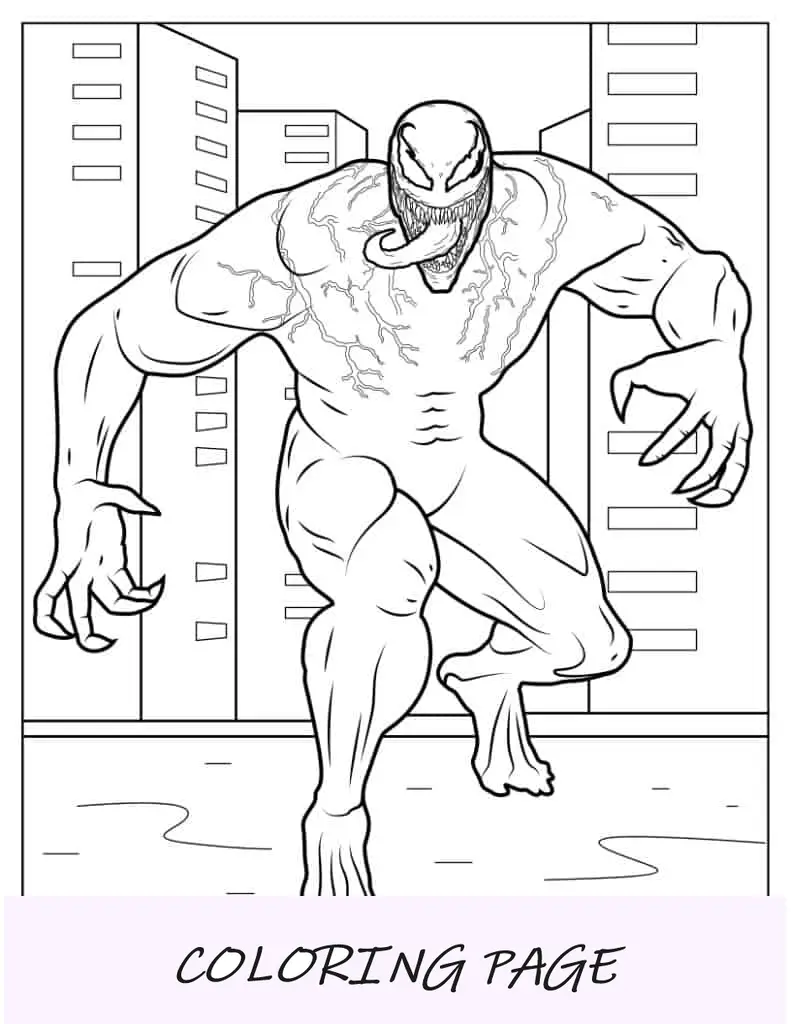 Dibujo para colorear de Marvel Venom