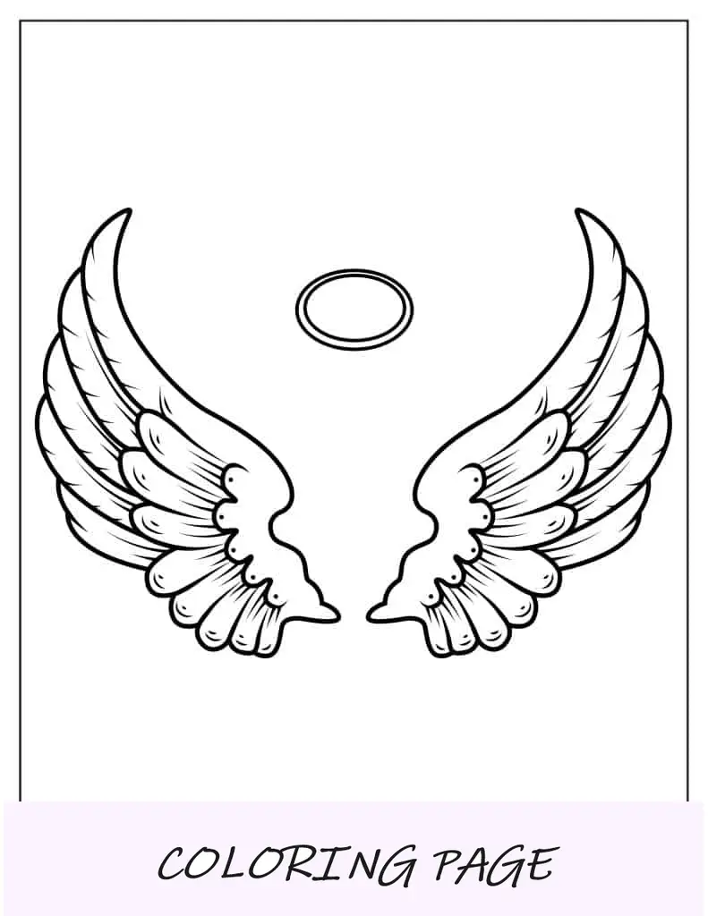 Esquema simple de alas de ángel