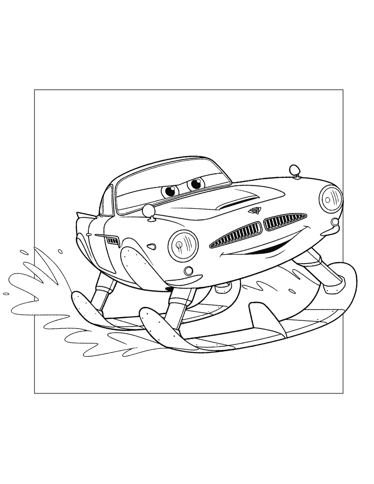 Finn Mcmissile On Water Cars Coloring Page