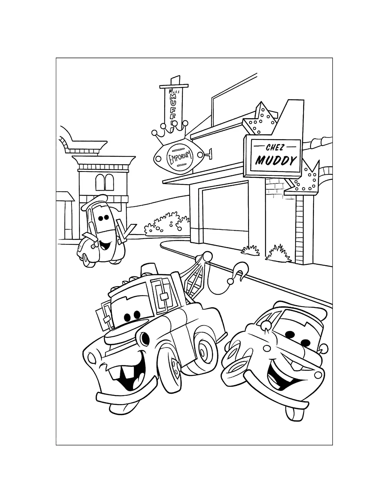 Cars Movie Coloring Pages