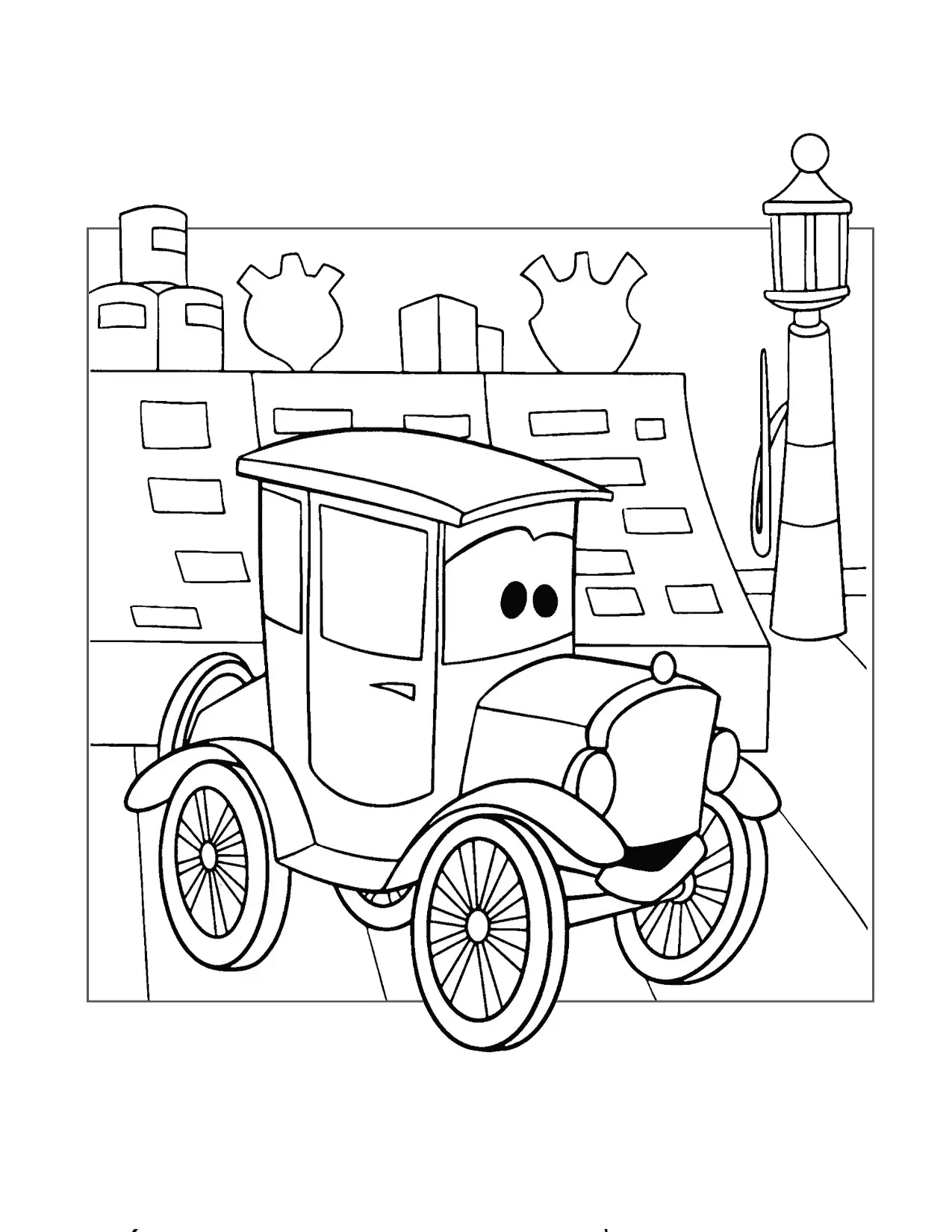 Lizzie Cars Coloring Page