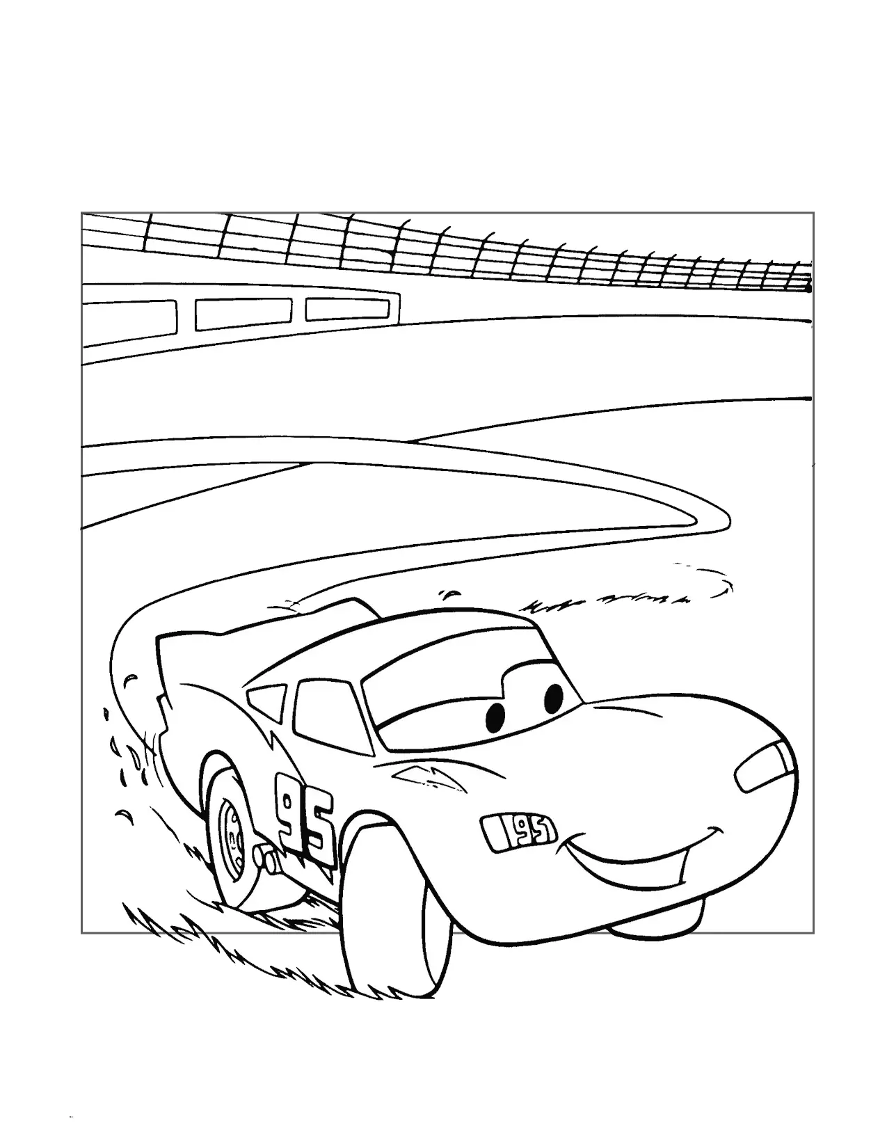Mcqueen 95 Cars Coloring Page