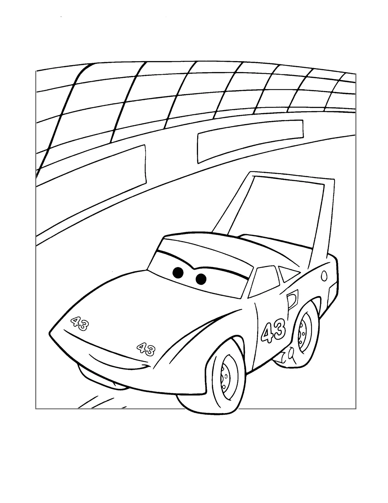The King Cars Coloring Page