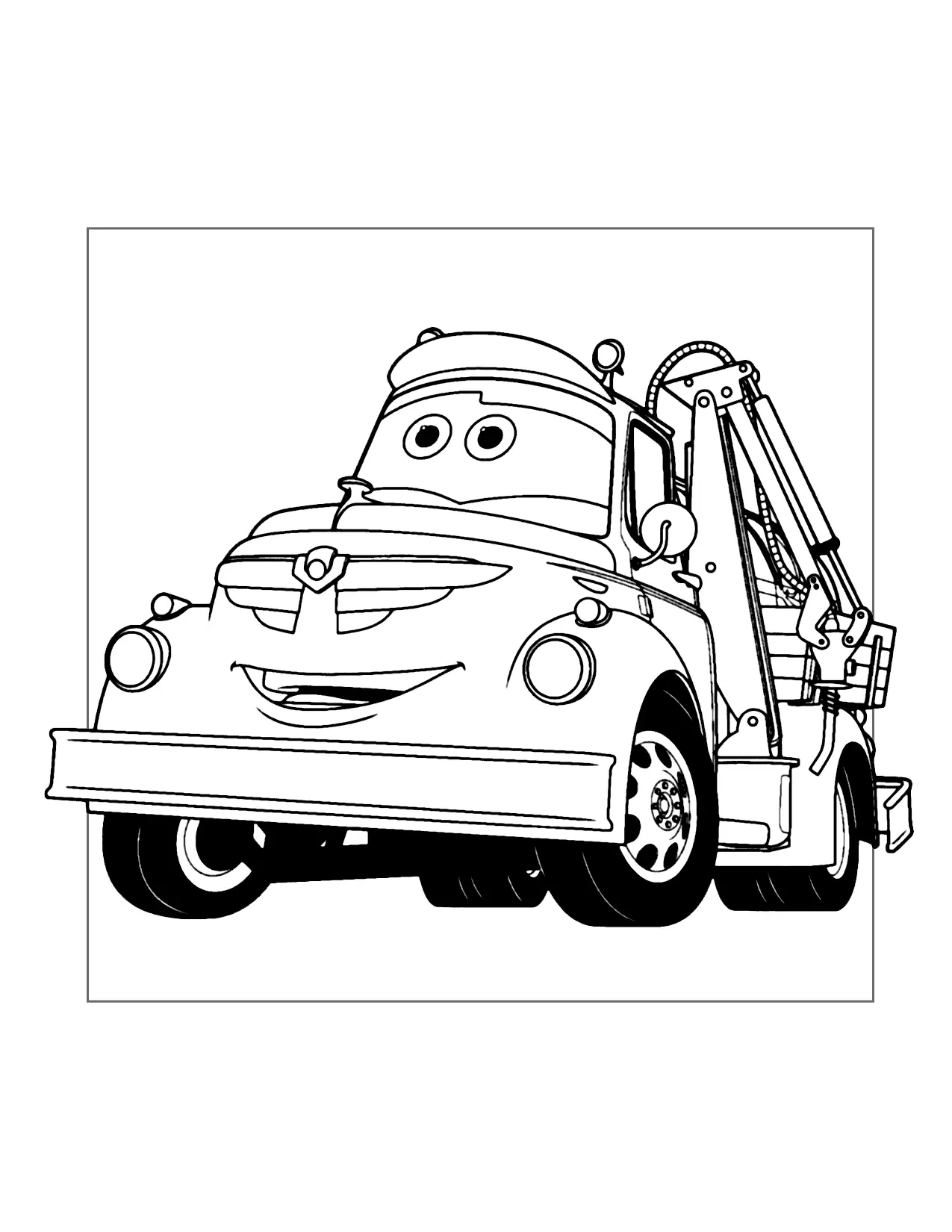 Chug From Cars Coloring Page