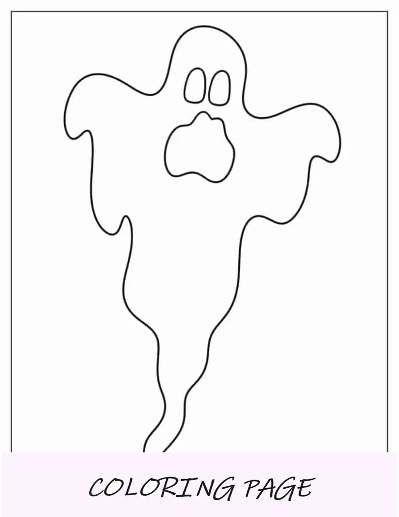 Plantilla de página completa de fantasmas aterradores para niños