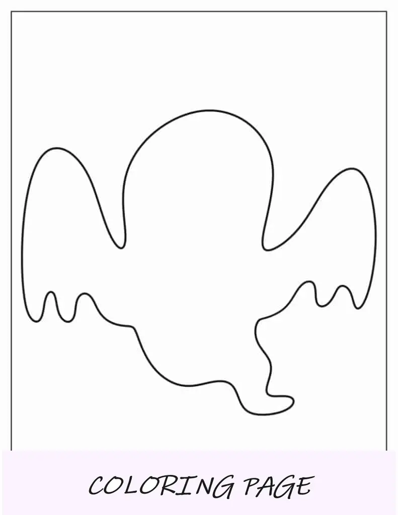 Plantilla de fantasma espeluznante de página completa