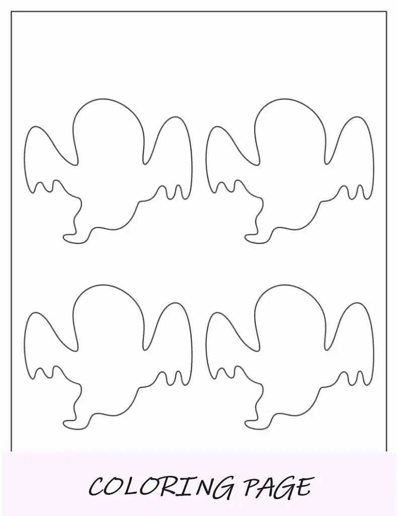 Plantilla de fantasma espeluznante mediana