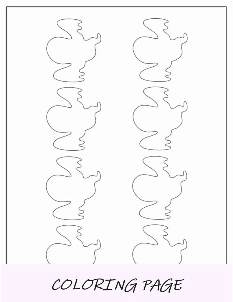 Plantilla de pequeño fantasma espeluznante