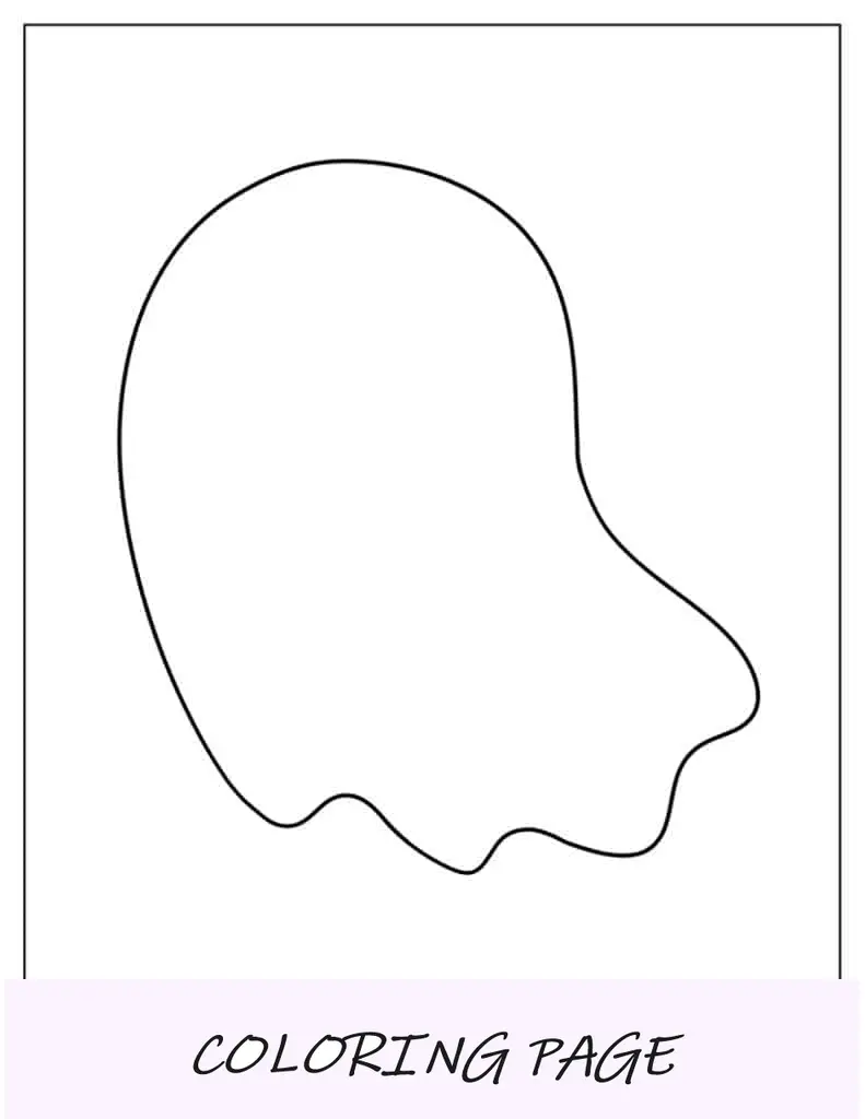 Fantasma lindo de página completa para niños en edad preescolar