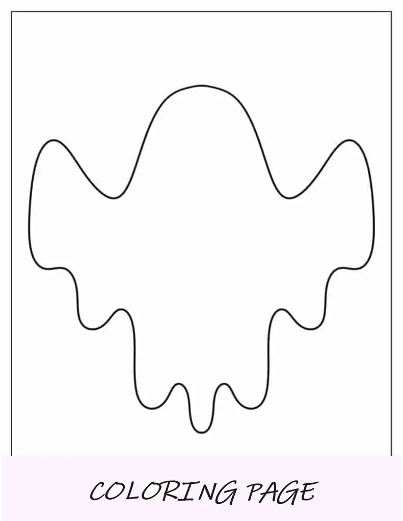 Plantilla de fantasma de Halloween de página completa