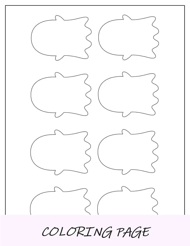 Plantilla de pequeño fantasma con manos