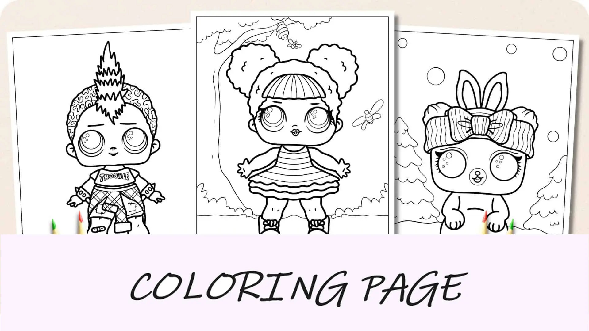 Imagem em destaque de páginas para colorir LOL Surprise