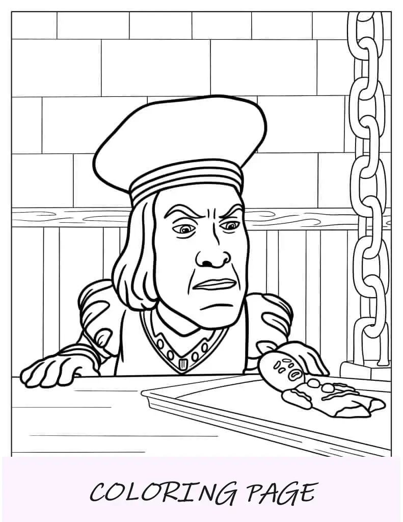 Página para colorir de Lord Farquaad
