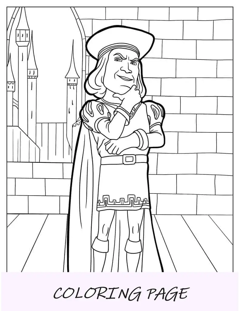 Espelho mágico de Shrek para colorir