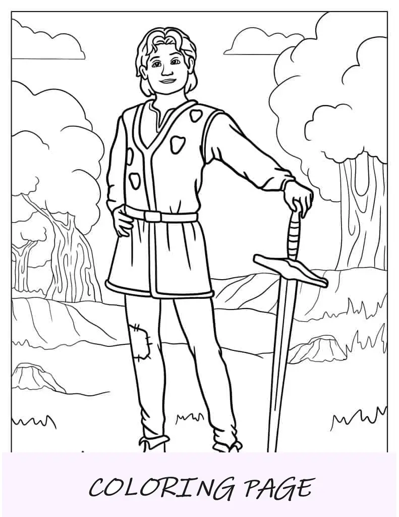 Princesa Fiona como um ogro para colorir