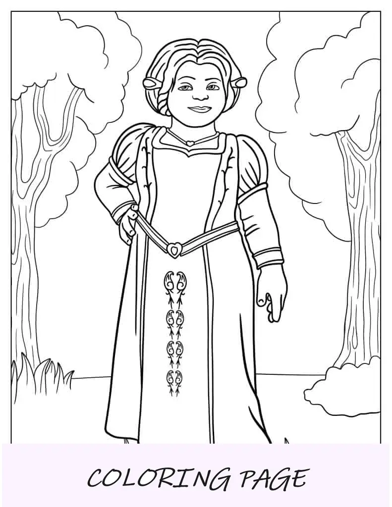 Balões de animais de Shrek para colorir