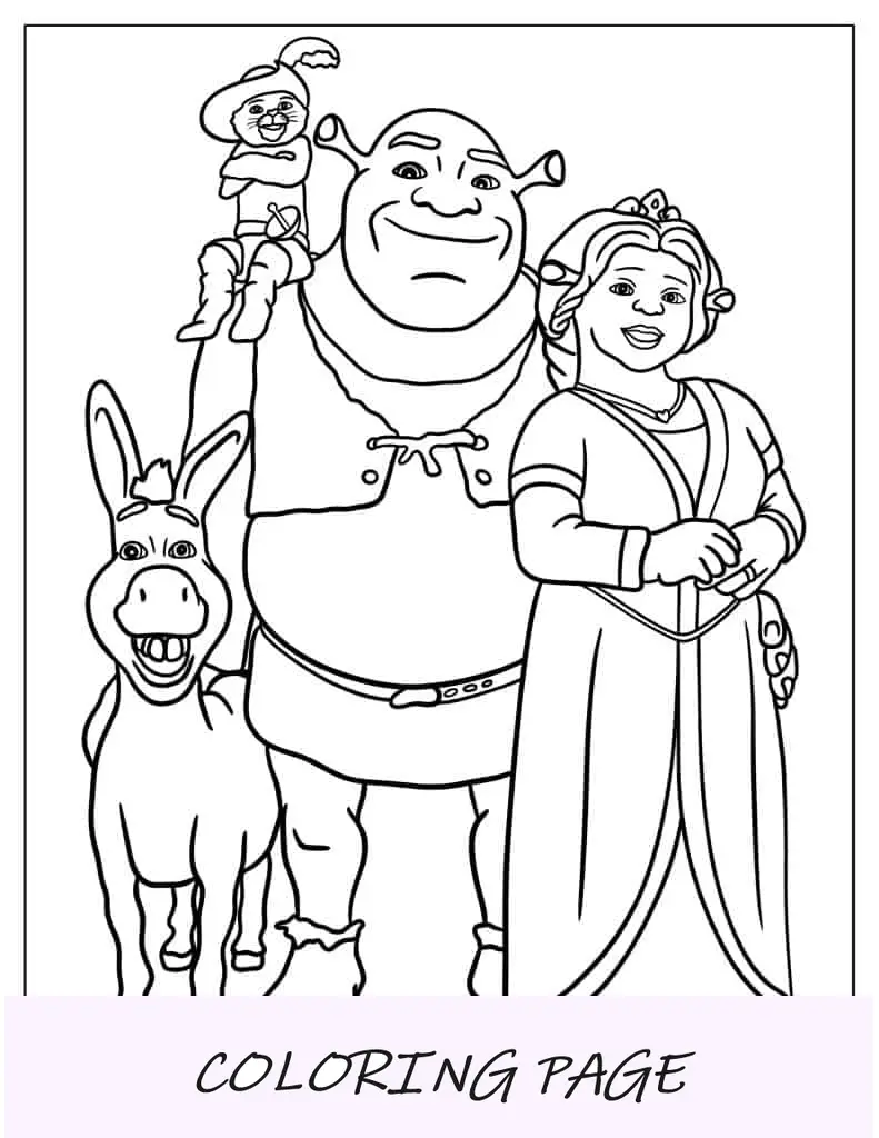Página para colorir da casa do pântano de Shrek_s