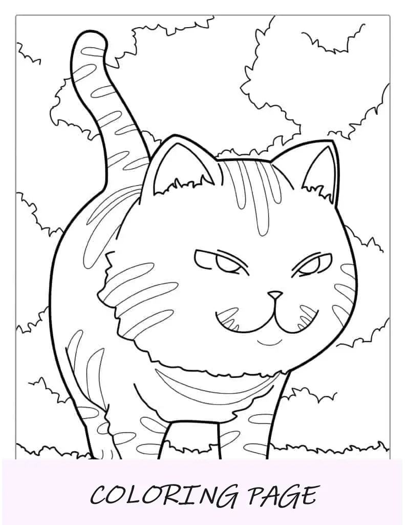 Pagina da colorare dei cartoni animati di tigre per bambini