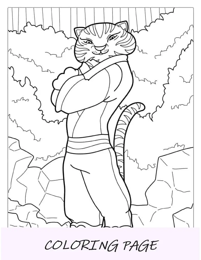 Tigre da colorare Kung Fu Panda