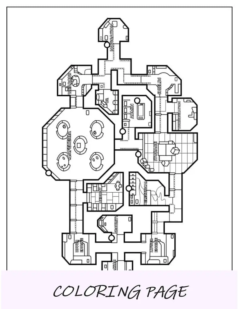 Entre nós, mapa da nave espacial