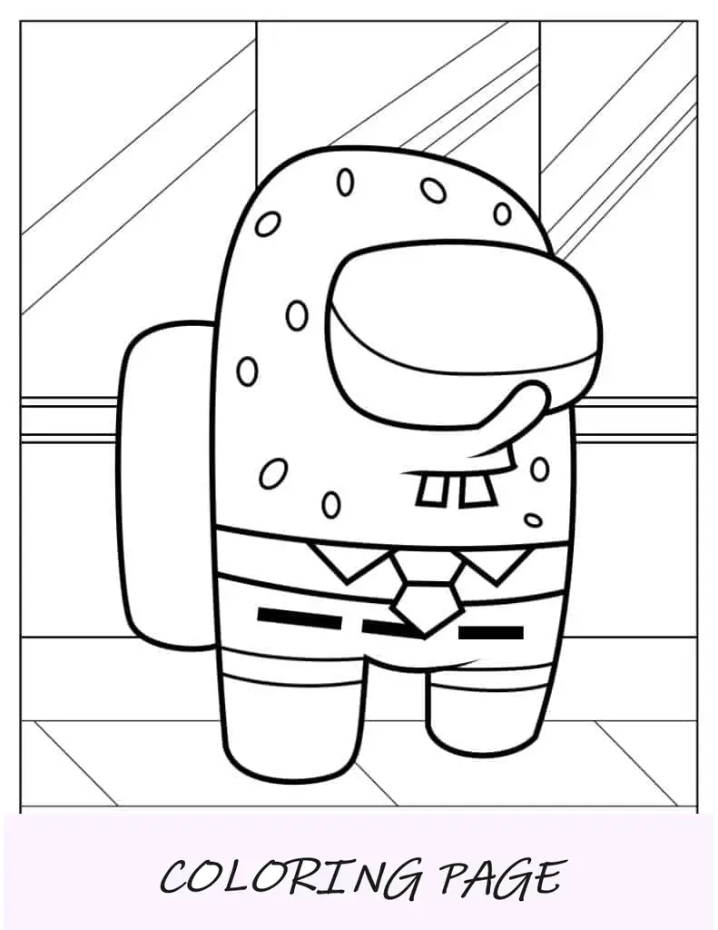 Bob Esponja entre nós para colorir