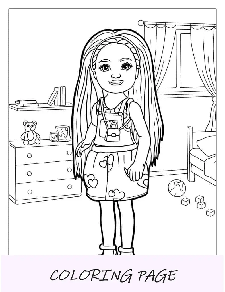 Folha para colorir Kelly