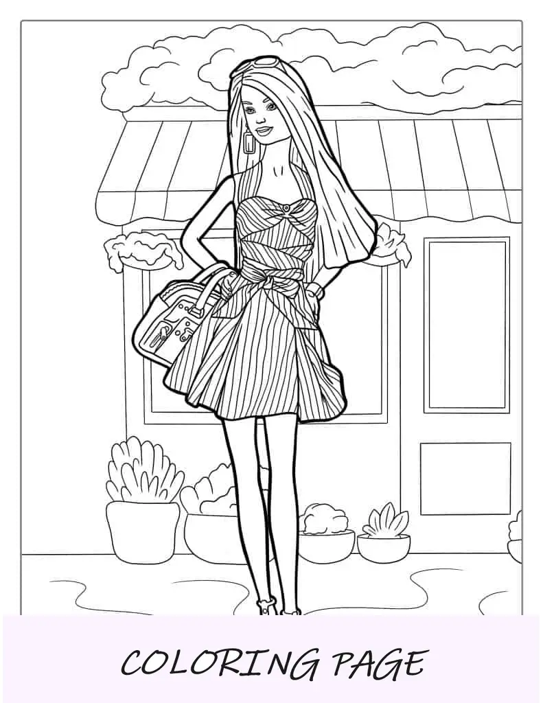 Barbie saindo para fazer compras