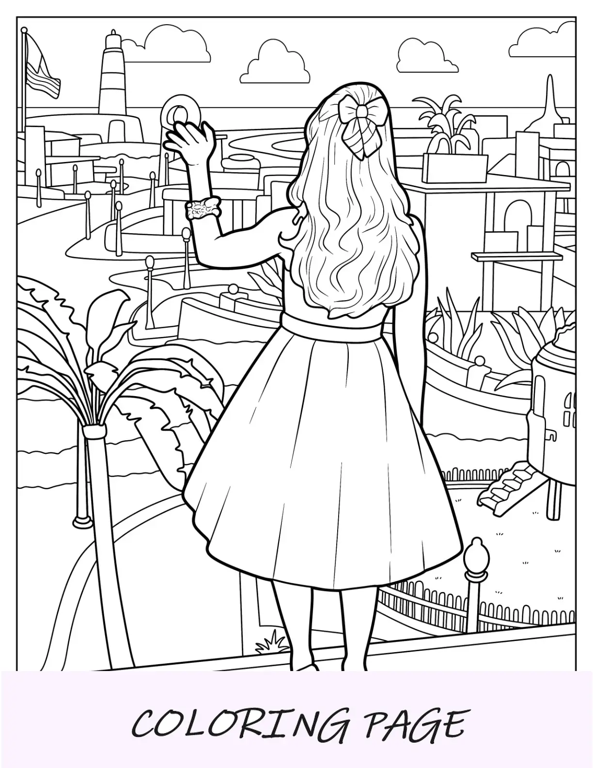 Página para colorir do filme Barbie 2