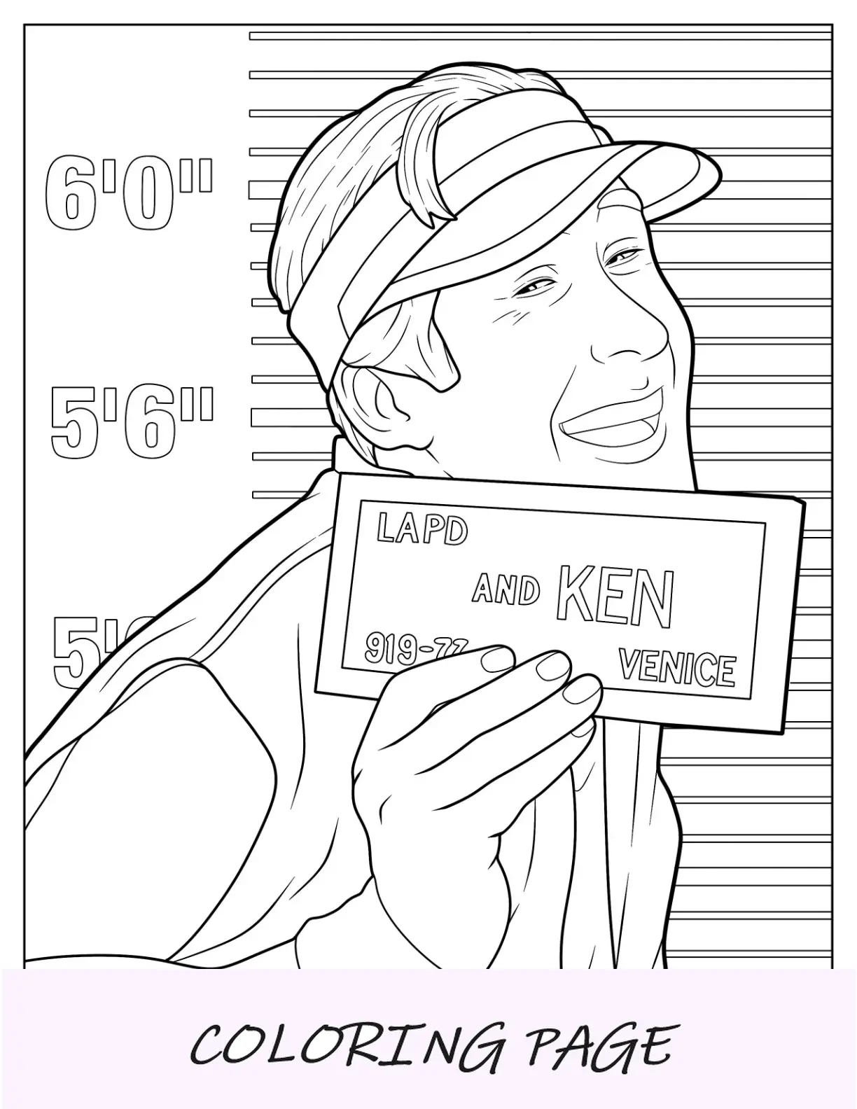 Desenho para colorir do filme Barbie Ken