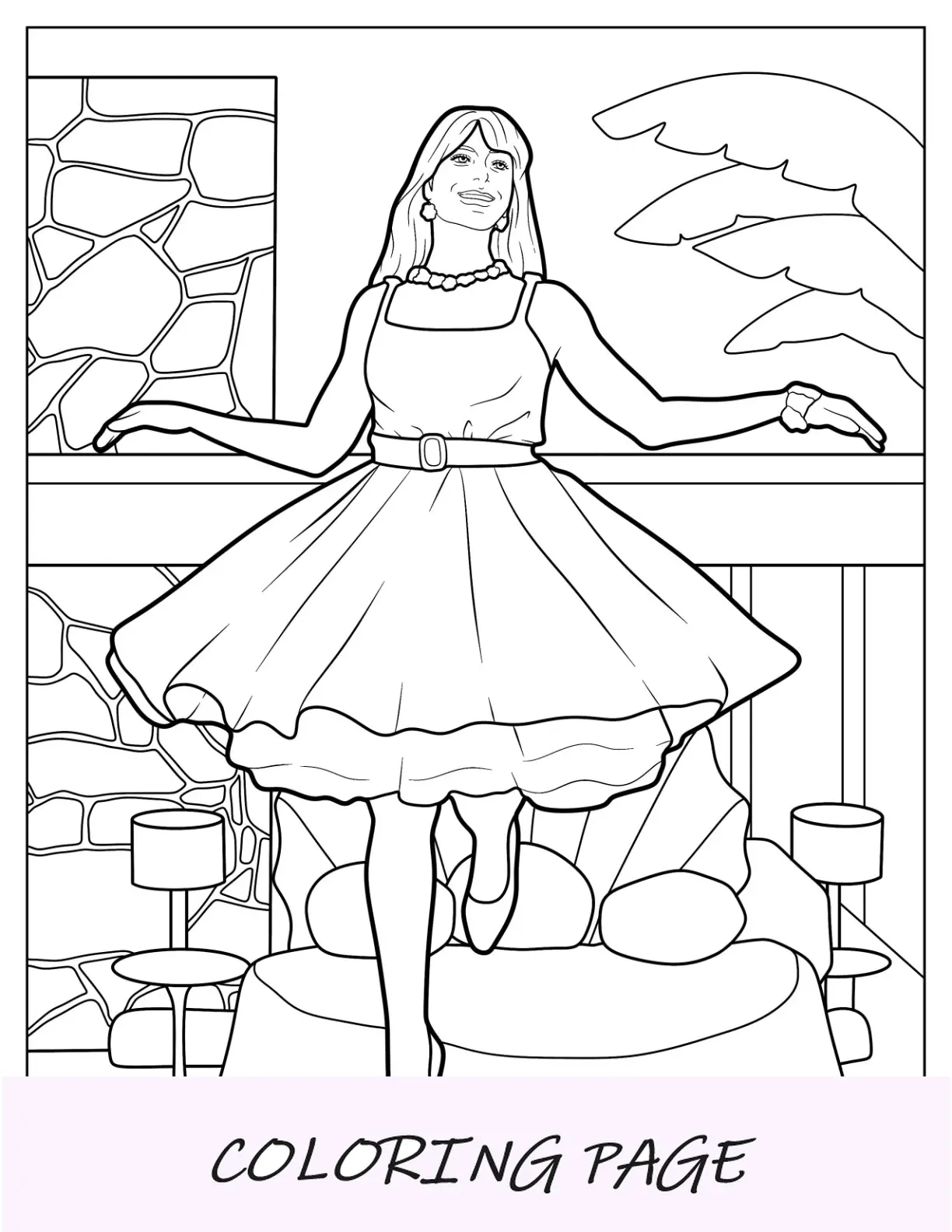 Página para colorir do filme Barbie 4