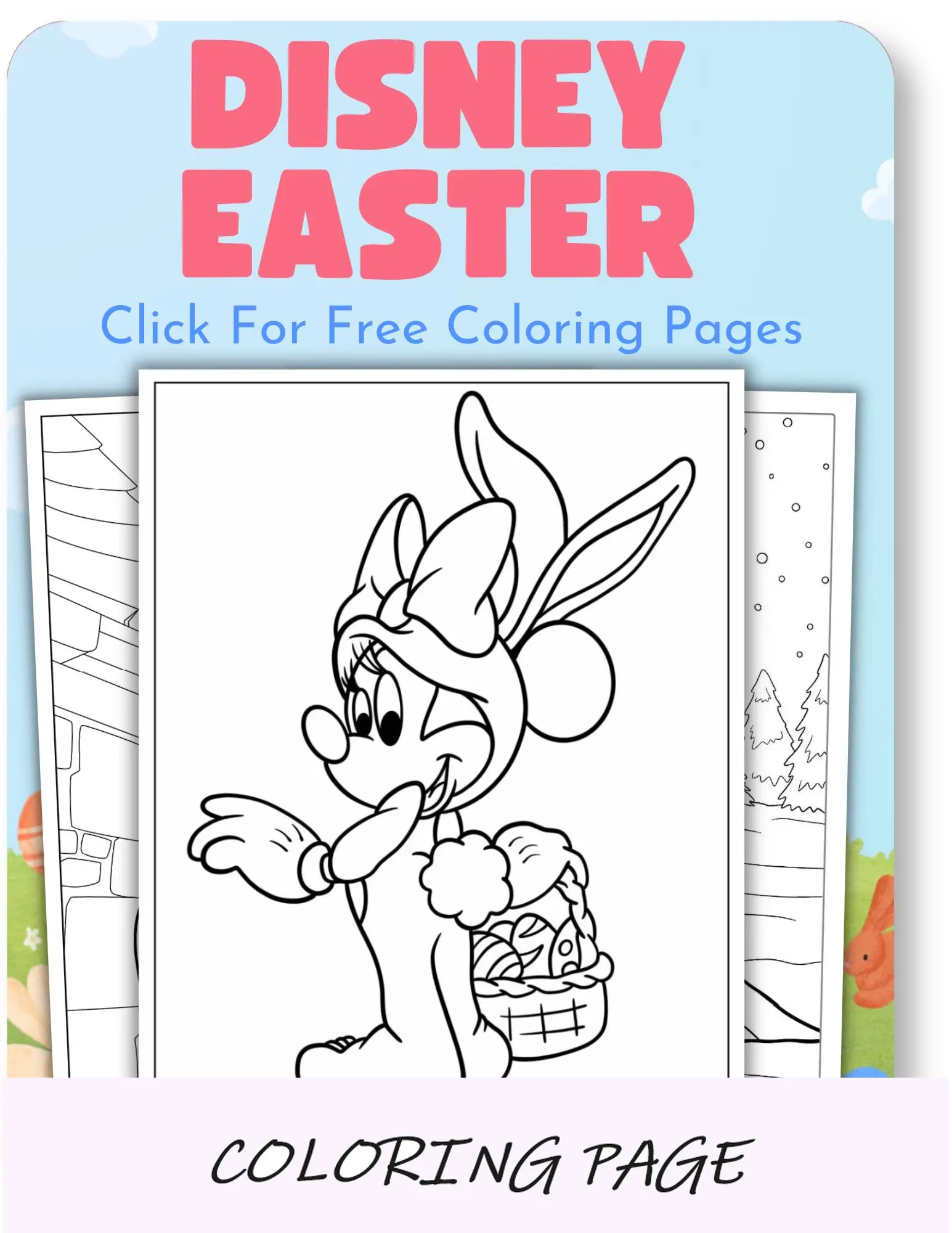 dibujos para colorear de pascua de disney imagen de portada