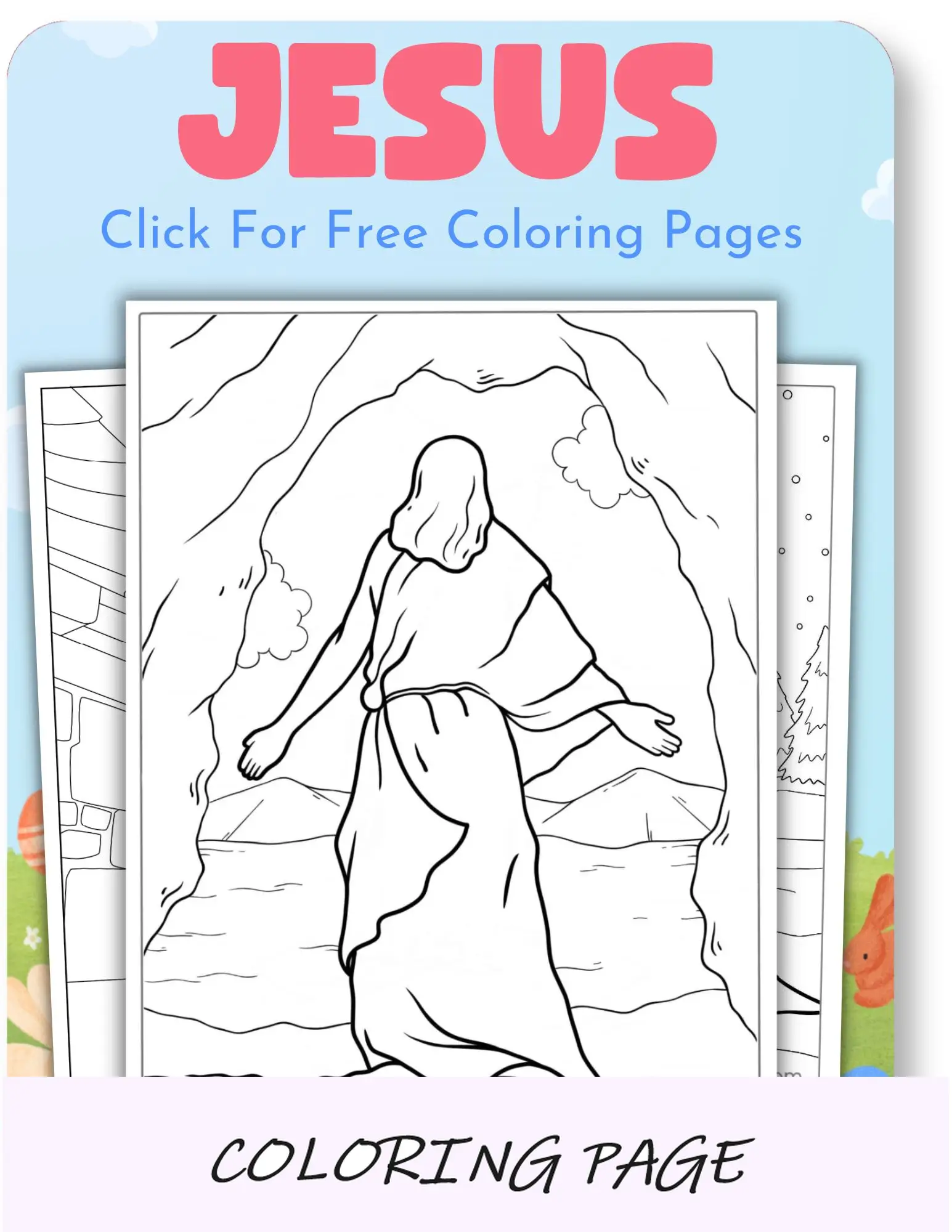 imagen de portada de jesus para colorear