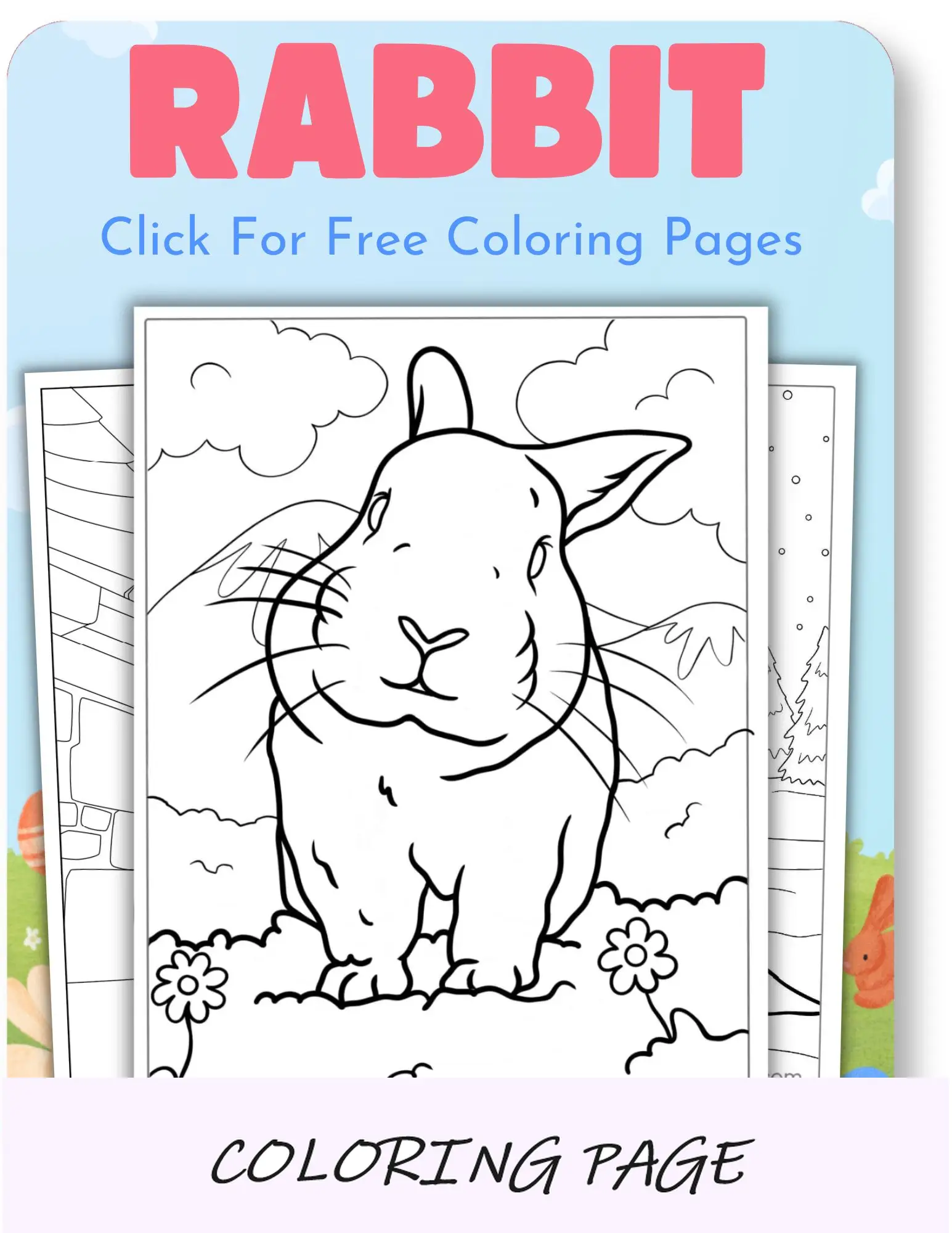imagen de portada de conejo para colorear