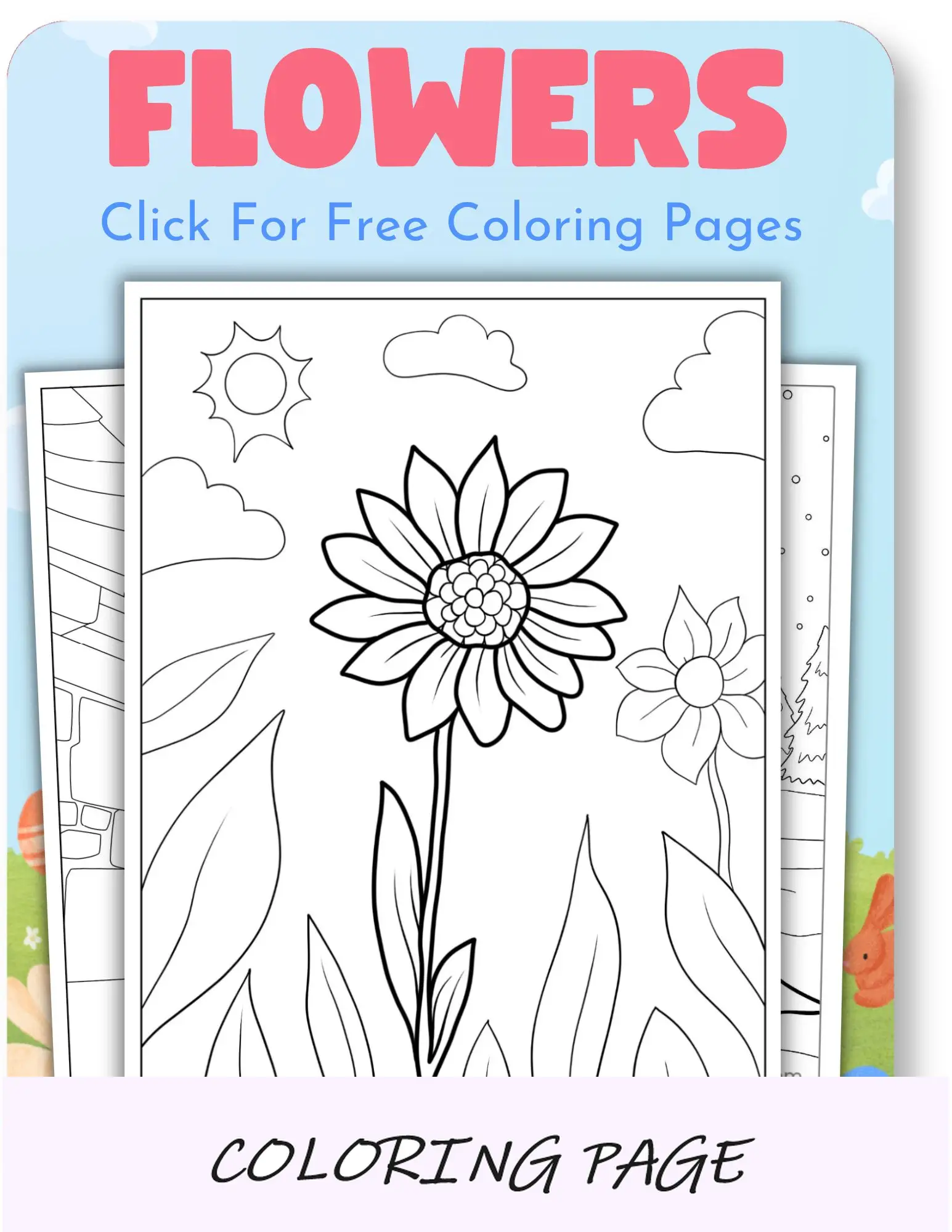 flores para colorear imagen de portada