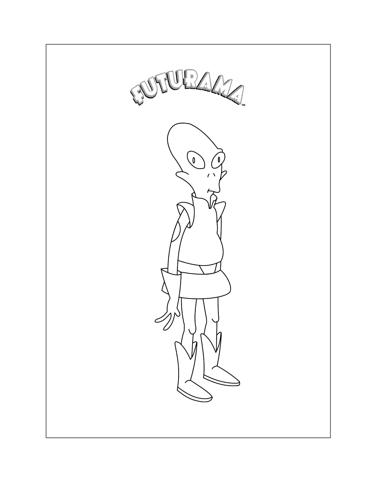Kif Kroker Futurama Coloring Page