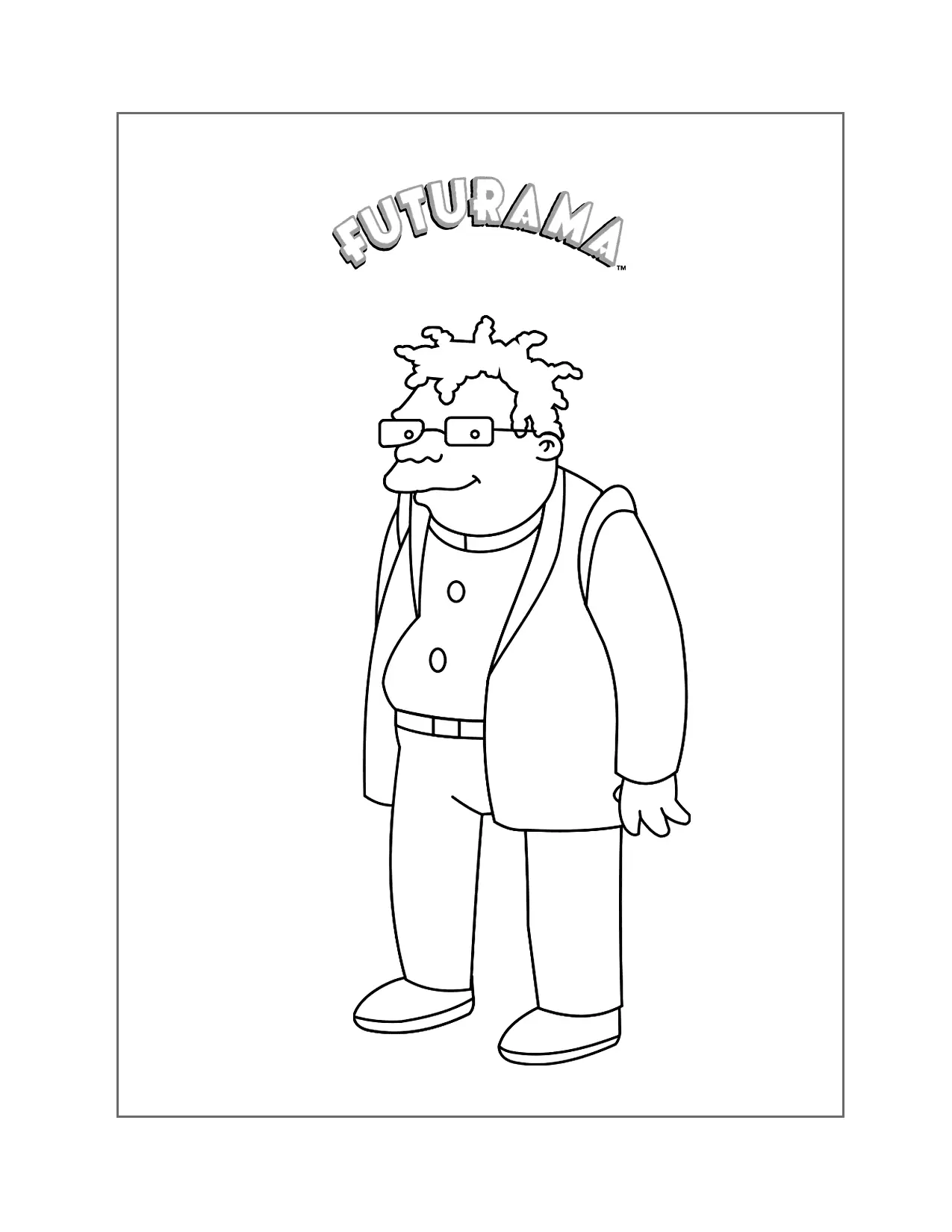 Hermes Conrad Futurama Coloring Page