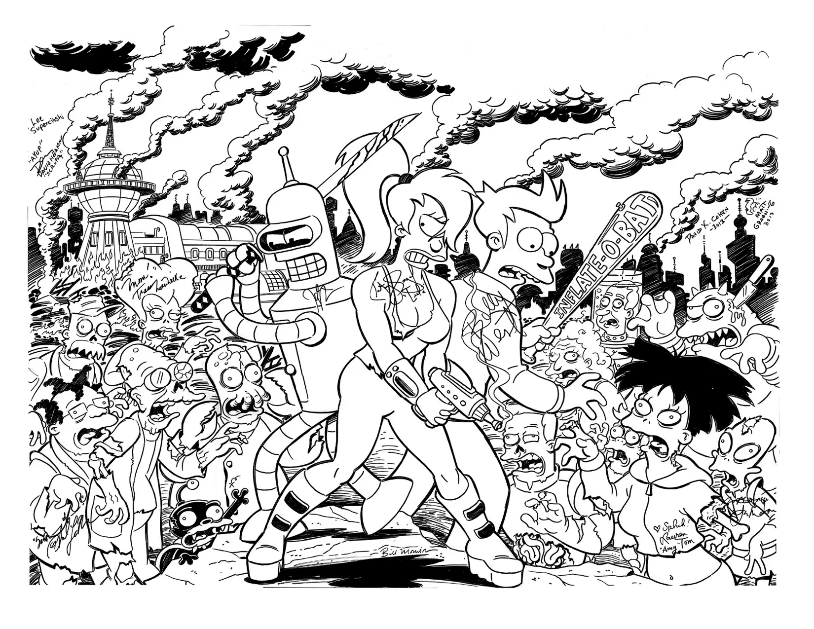 Futurama Poster To Color