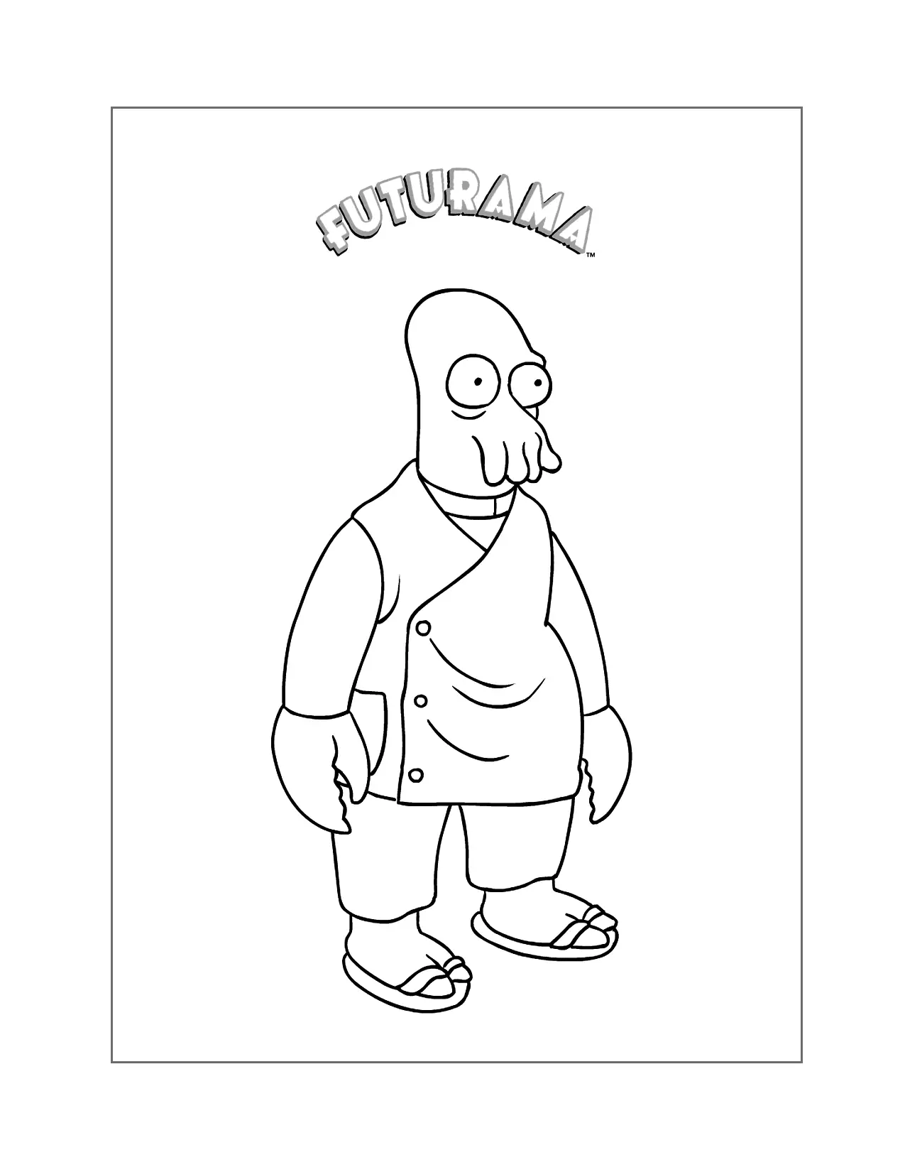 Zoidberg Futurama Coloring Page