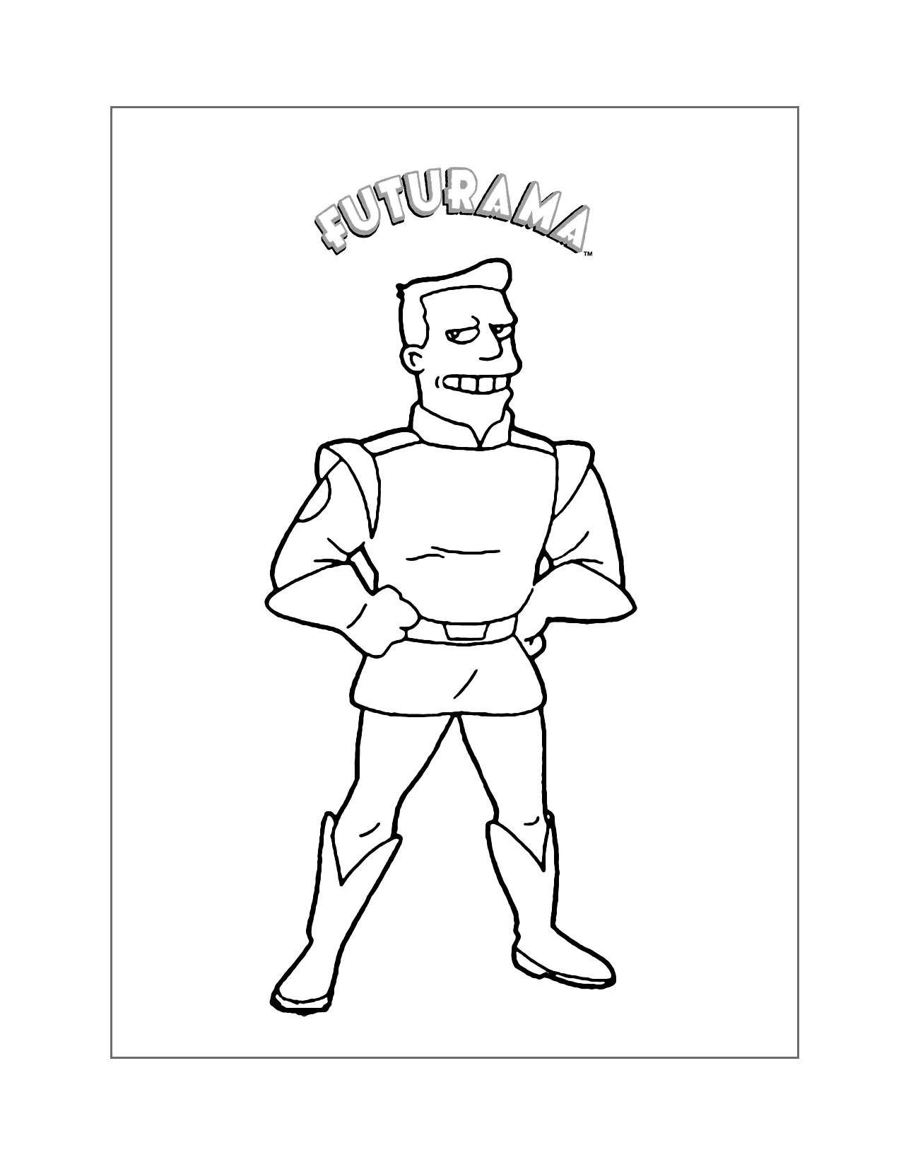 Zapp Brannigan Futurama Coloring Page