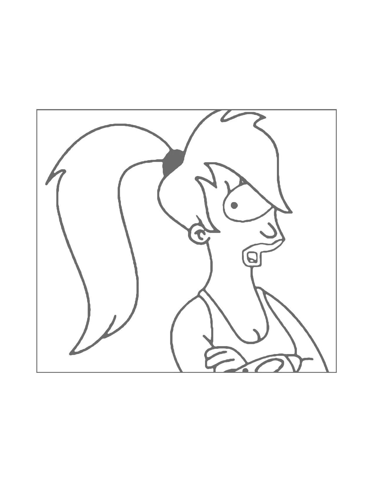 Lela Traceable Futurama Coloring Page