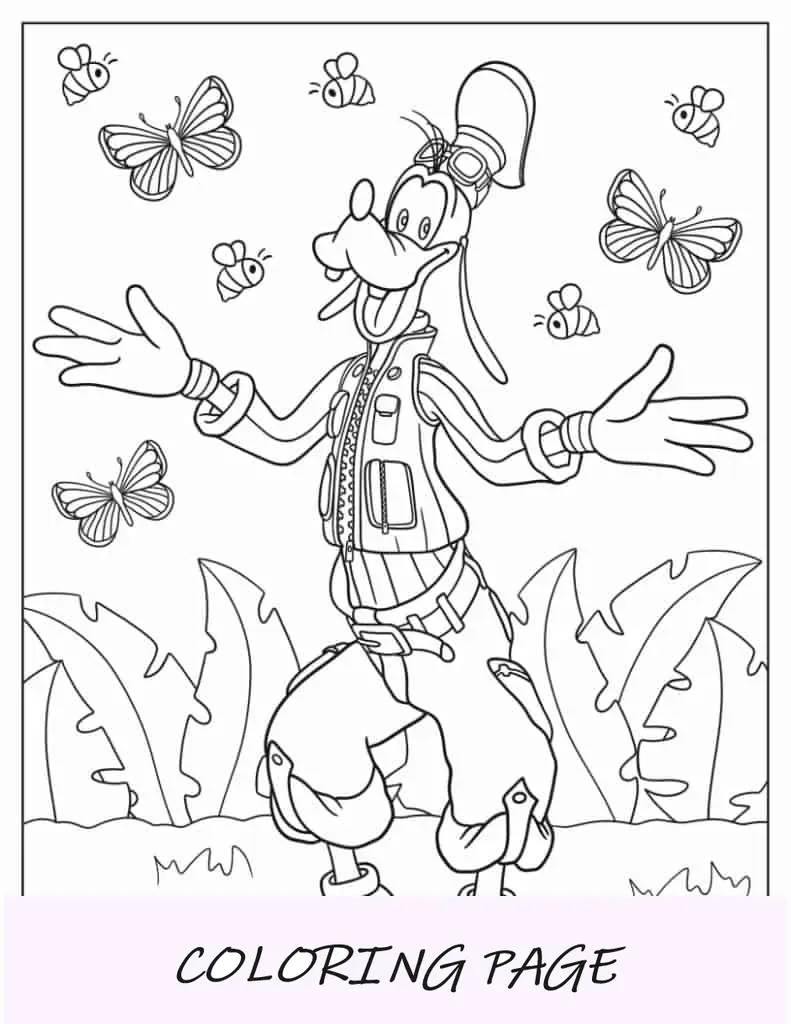 Página para colorir de Kingdom Hearts 3 Pateta