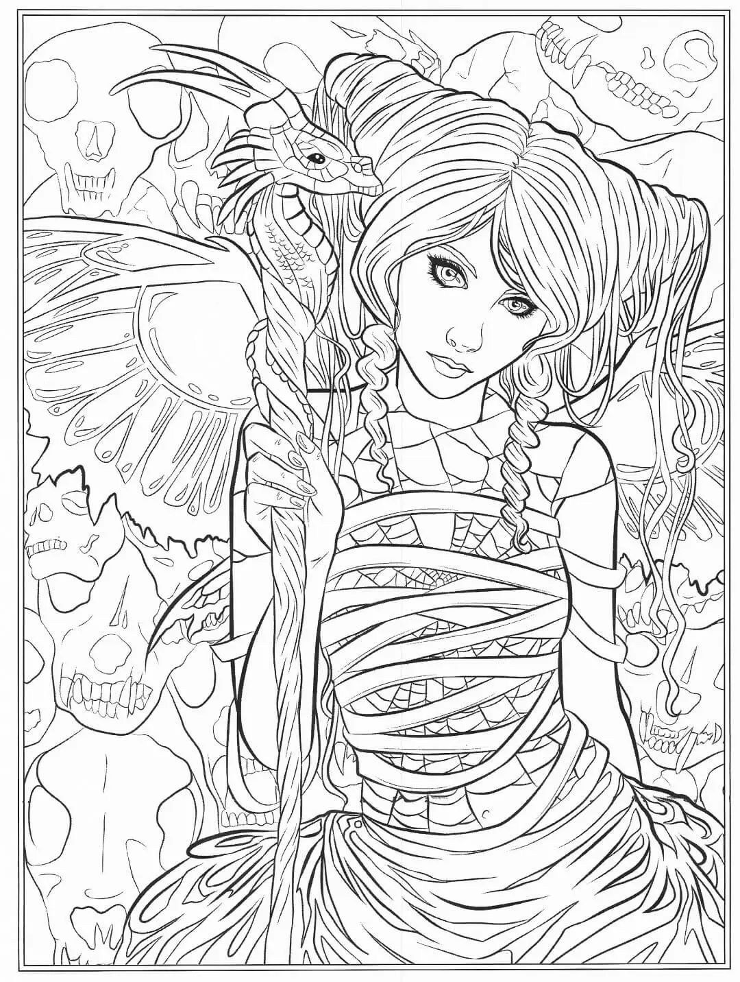 Gothic Fairy Coloring Pages