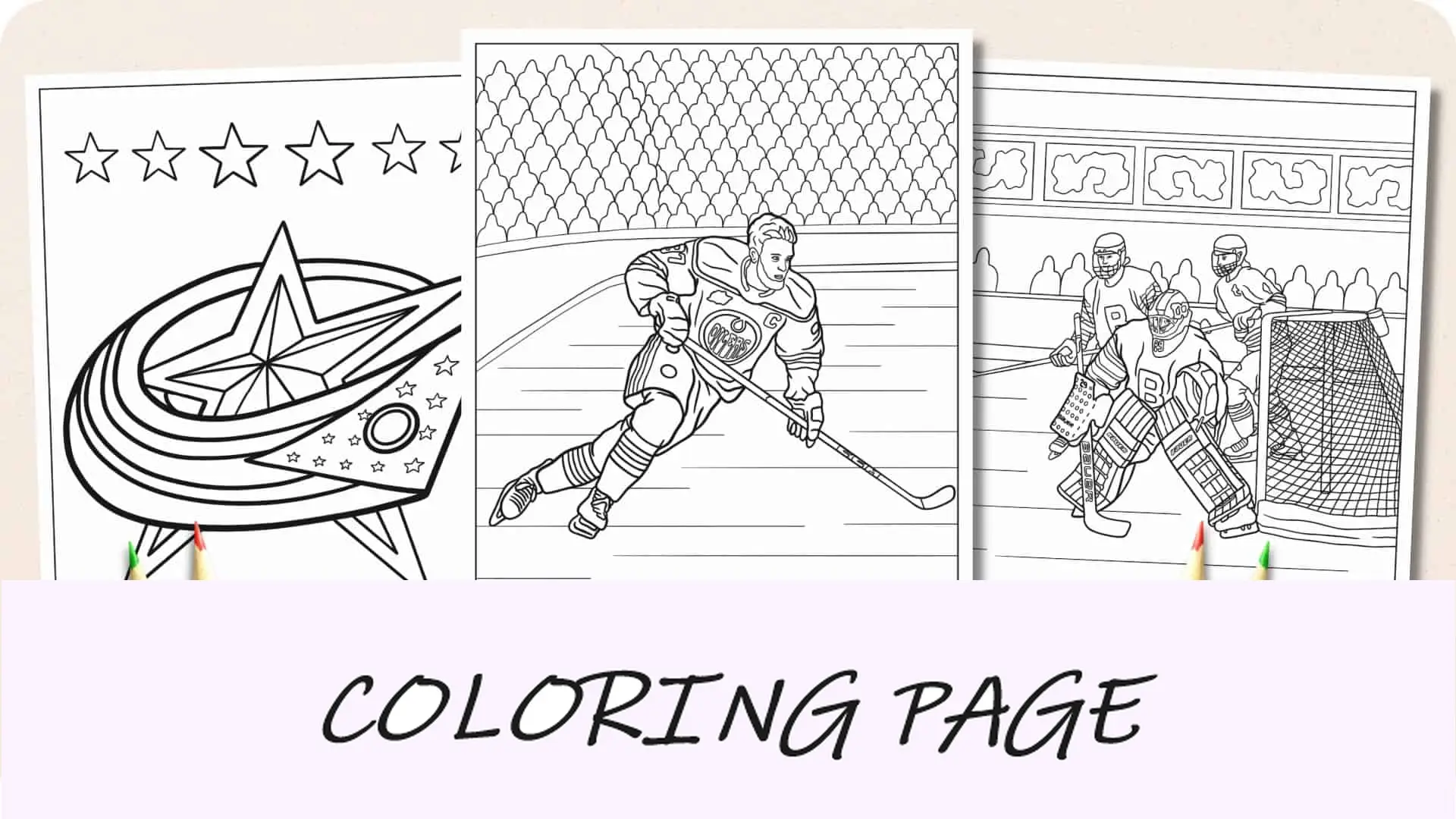 Imagem em destaque de páginas para colorir de hóquei no gelo