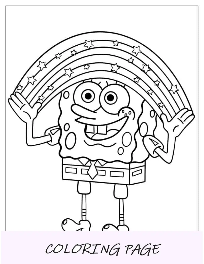 SpongeBob Squarepants Arcobaleno da colorare